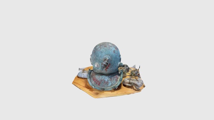 ヘルメット式潜水器 3D Model
