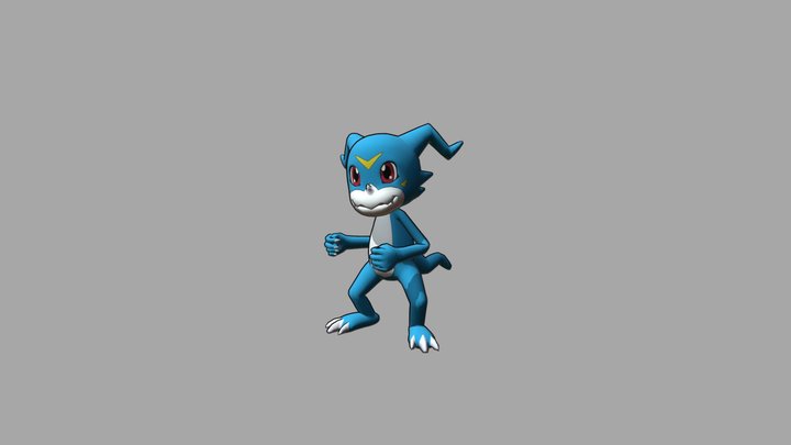 Veemon Animated 3D Model