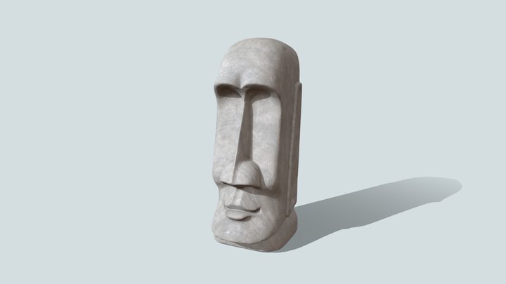 Moai Head Statue - 3D Scan 3D Model