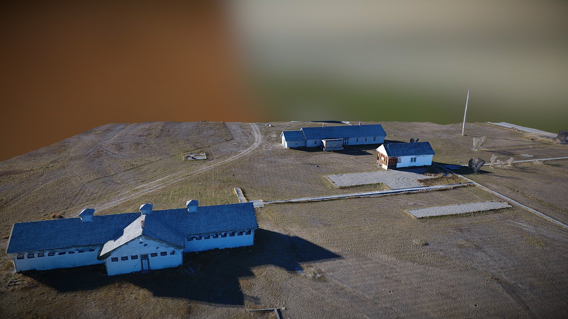 Fort Macleod Simplified 3d Mesh