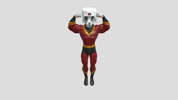 Teddy Soviet Super Hero 3D Model