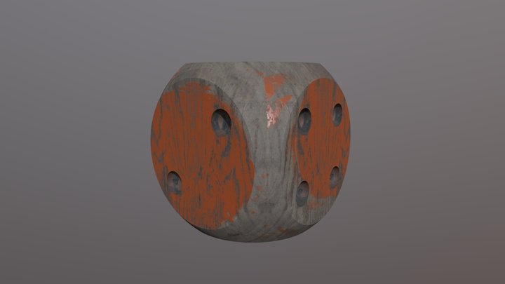 Wooden Dice 3D Model