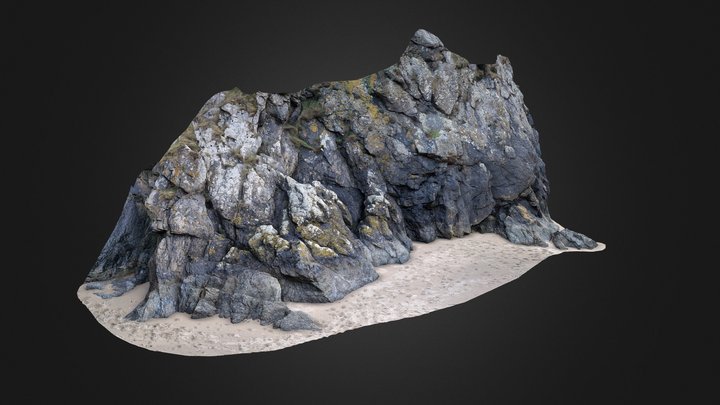 Beach Cliff 3D Model
