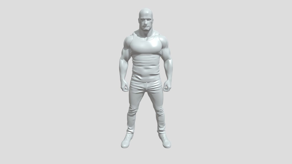 Muscular tattooed man