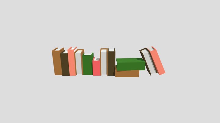 一堆書/Books 3D Model