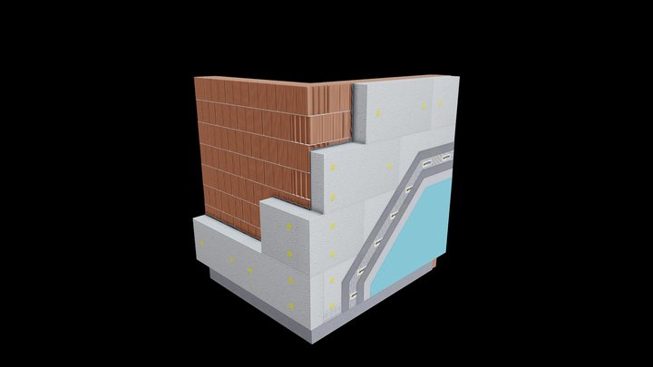 ETICS Tynk hydrofilowy  topdry AquaBalance  EPS 3D Model