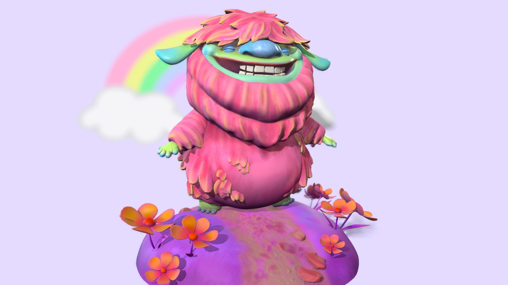 Happy Boi - Cute Creature - 3D model by Valeria Balaneva ...