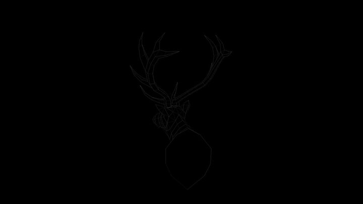 Elk Head Papercraft 3D Model