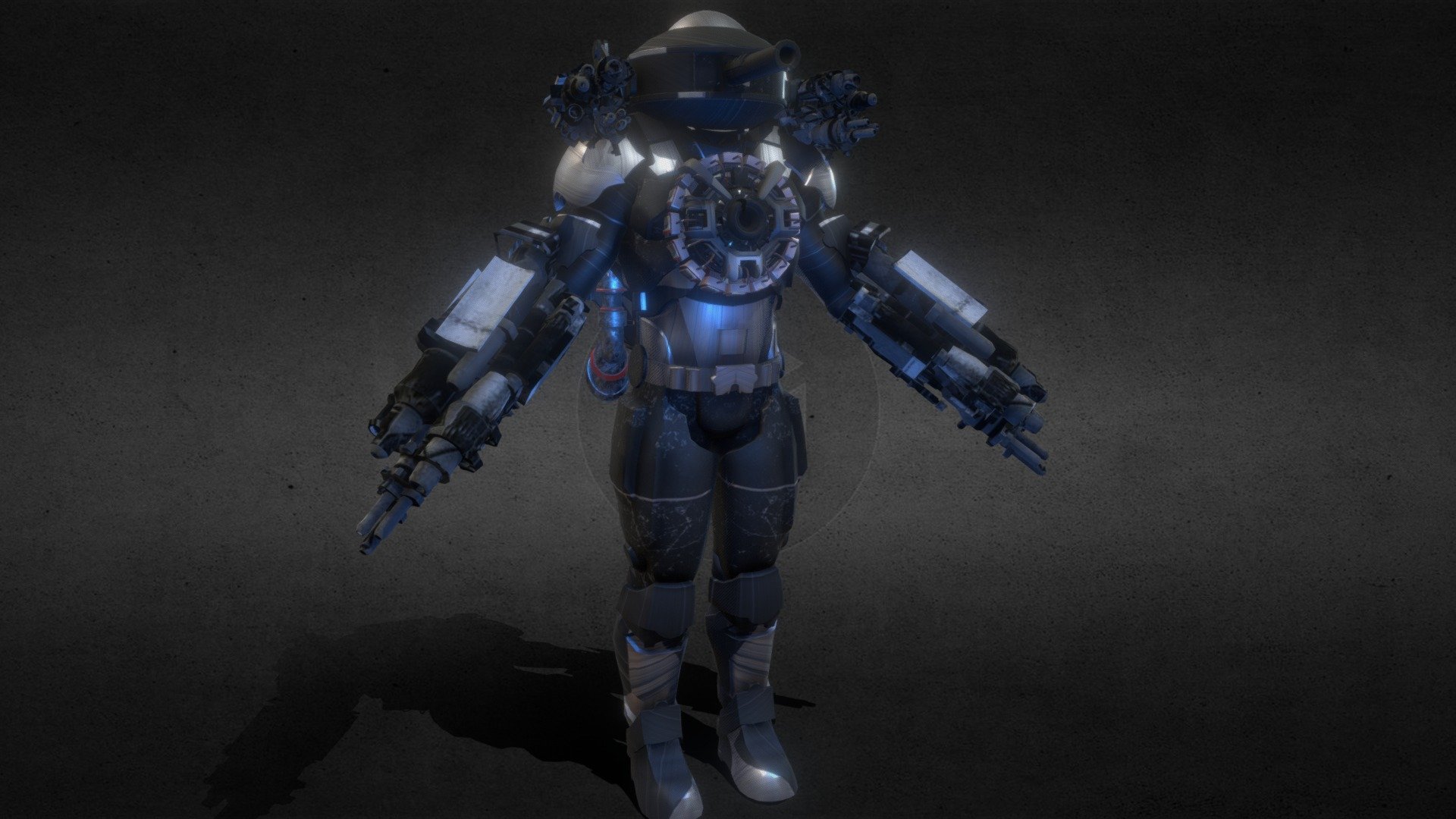 Titan Turret Man 1.0 (Sinister) — Sketchfab embed 3D viewer