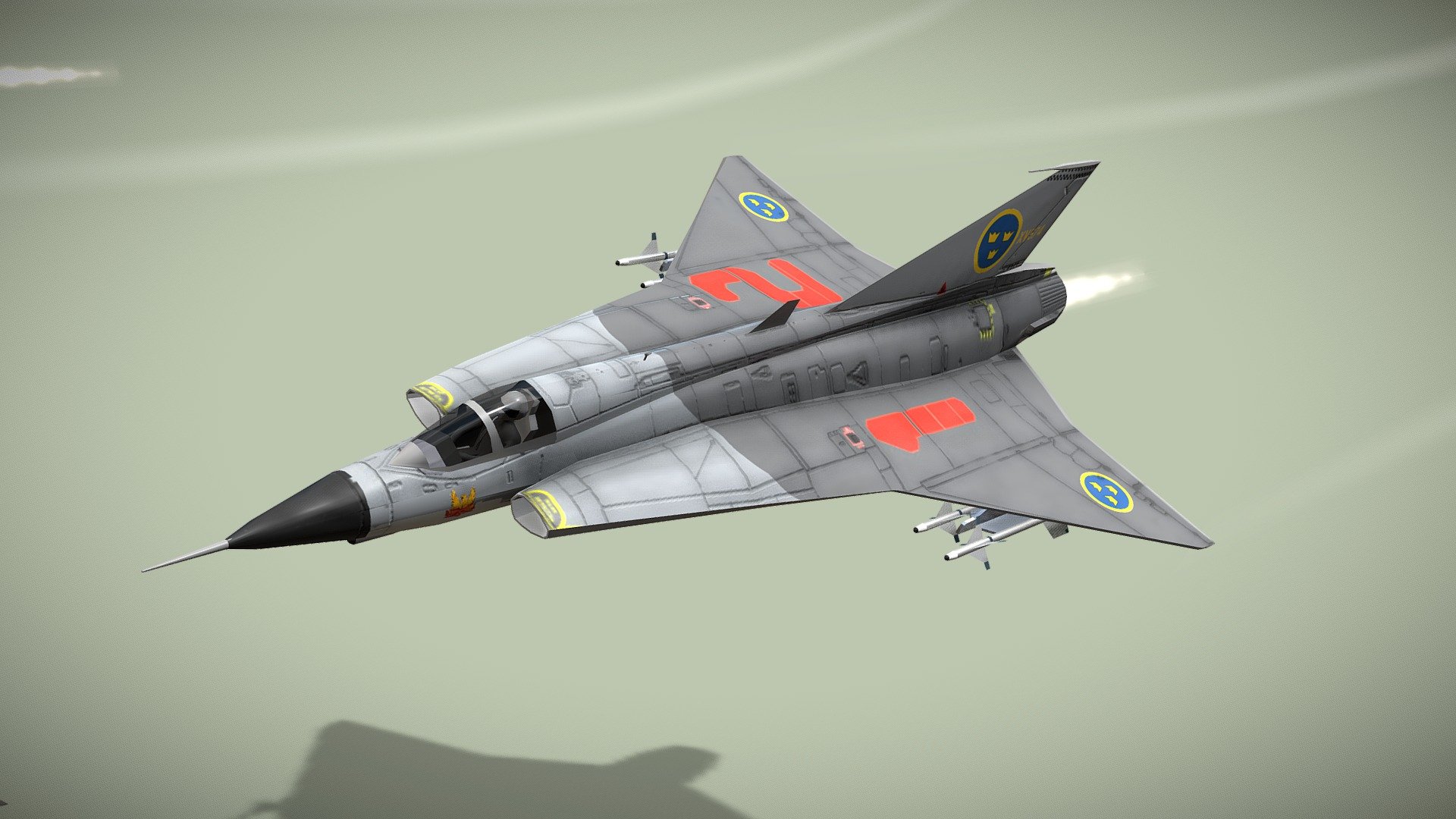 Omleiden Op het randje Maan Saab JAS-35 Draken lowpoly jet fighter - Buy Royalty Free 3D model by  NETRUNNER_pl (@NETRUNNER_pl) [b538090]