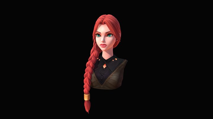 红发女孩 3D Model