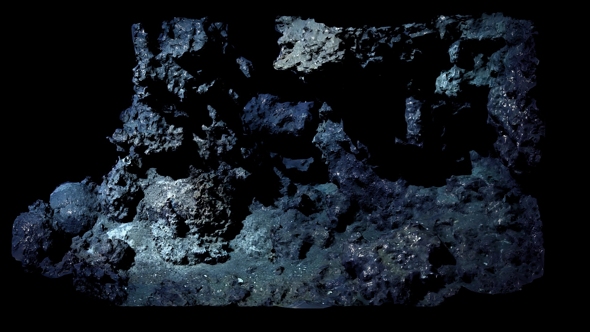 3D model Low Poly Deep Sea Hydrothermal Vent #9 - This is a 3D model of the Low Poly Deep Sea Hydrothermal Vent #9. The 3D model is about a close-up of a rock.