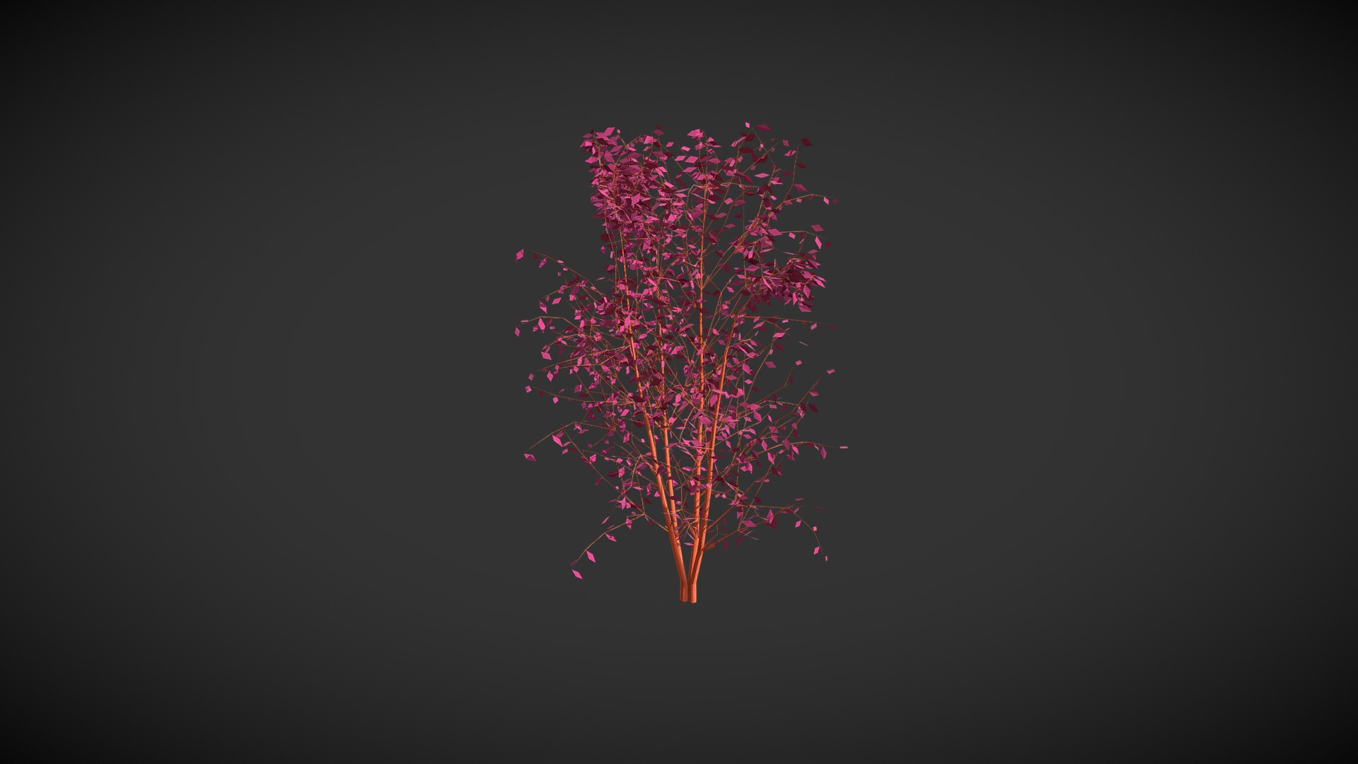 3D model Purple Diamond Shrub - This is a 3D model of the Purple Diamond Shrub. The 3D model is about a red and pink flower.