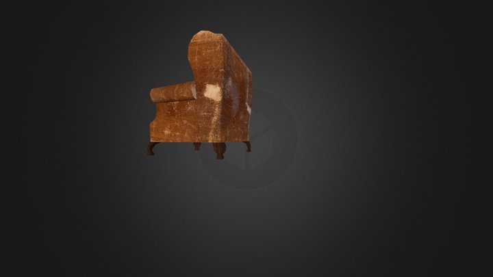 3Ds Max Big old chair 3D Model