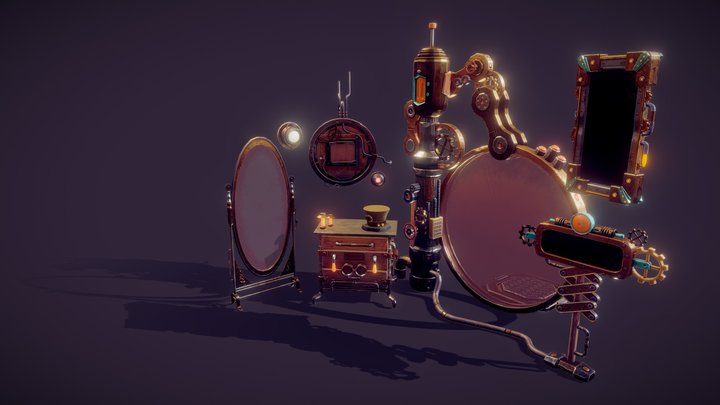 Mathues Lucas Steampunk Props B3D1_HEAJ_GameJam 3D Model