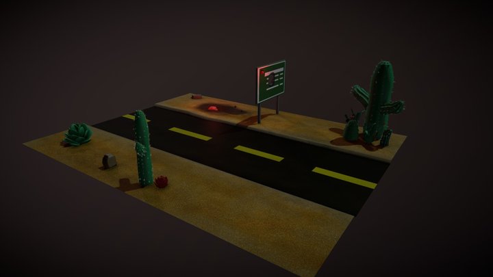 Desert Scene 3D Model