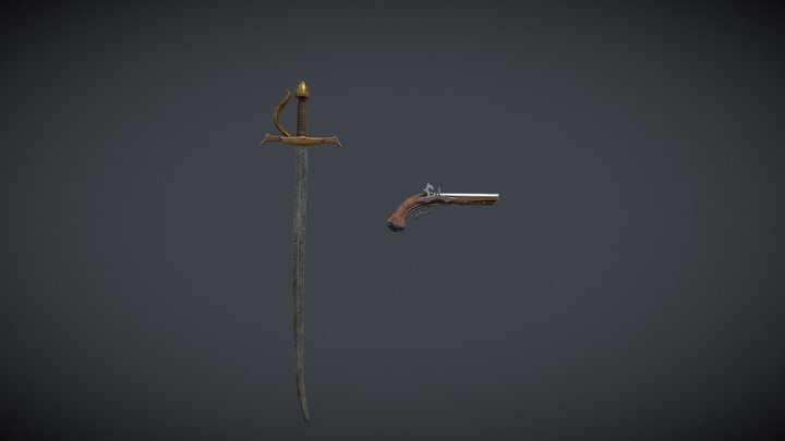 pirate weapons 3D Model