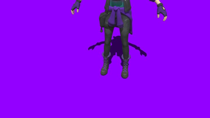 Shadow Skye From Fortnite 3D Model