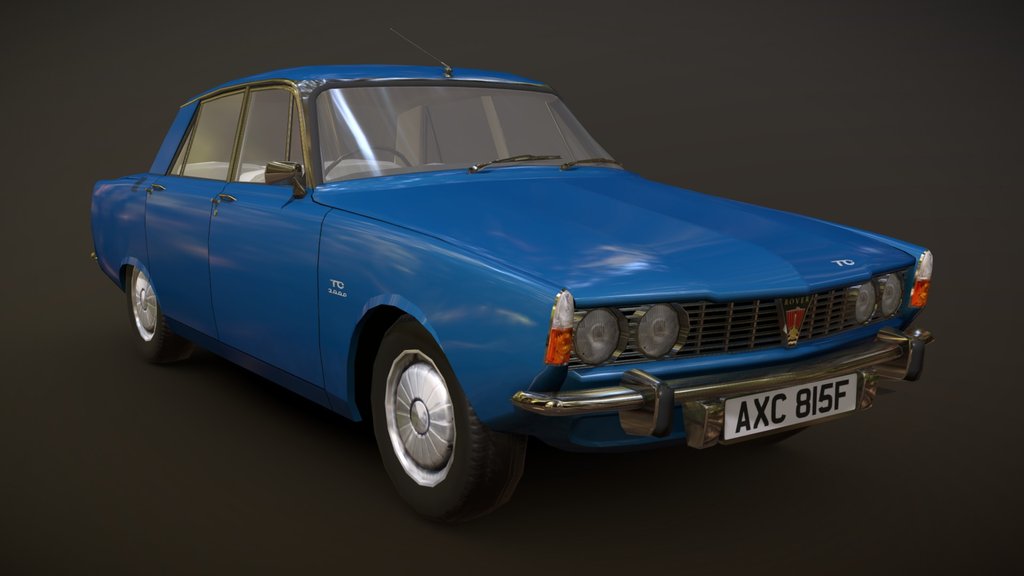 1967 Rover P6 2000TC Low Poly
