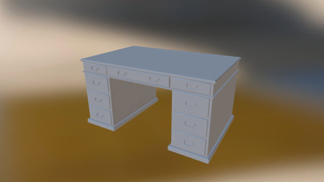 Antique Desk 3D Model