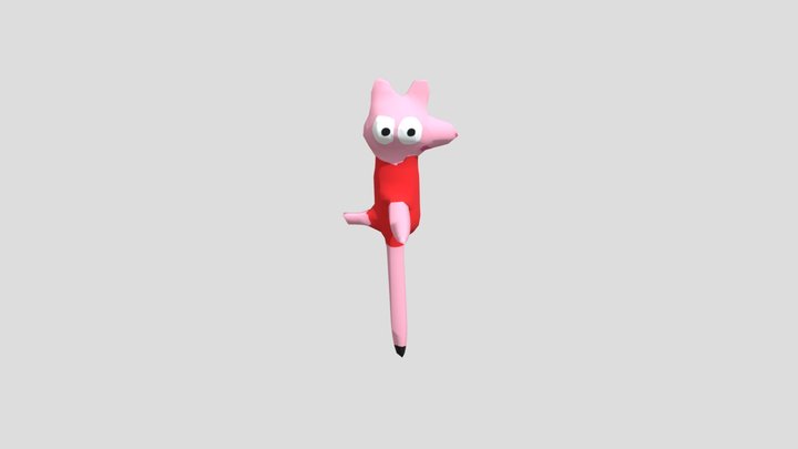 Peppa Pig meme textured 3D Model
