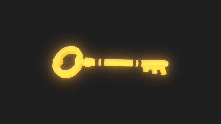 Stylized Fantasy Key 3D Model