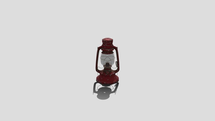 Old_Red_Lamp 3D Model