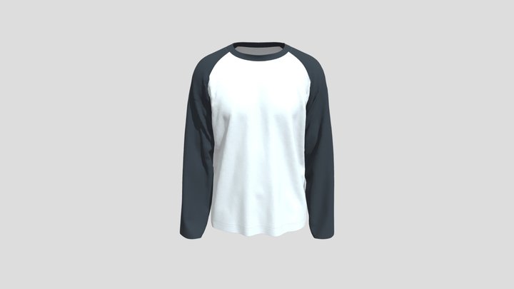 Long Sleeve Raglan T-Shirt 3D Model