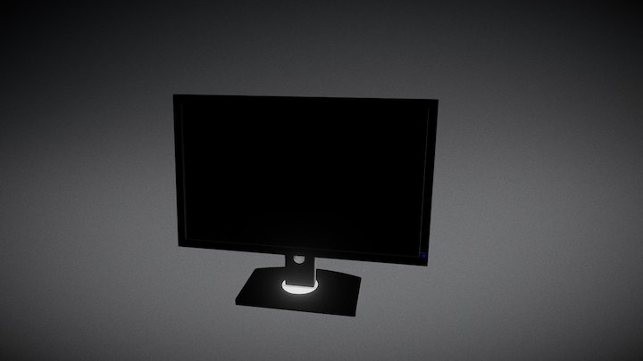 Dell 22" Monitor (download obj) 3D Model