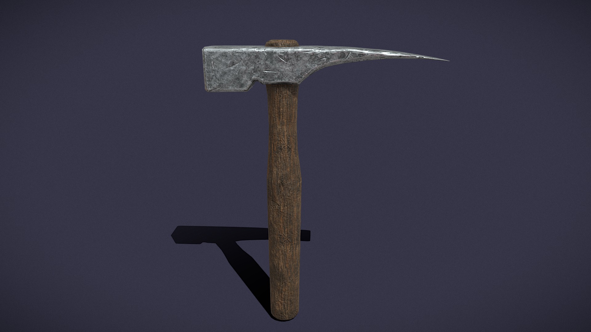 3D model Medieval Hammer - This is a 3D model of the Medieval Hammer. The 3D model is about a sword with a handle.