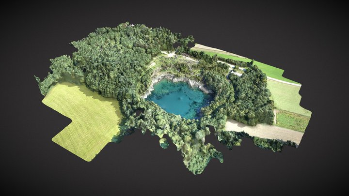 Drone Scan: Abandoned Granite Quarry 3D Model