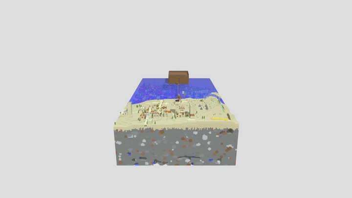 Desert-Waterfront Region 3D Model