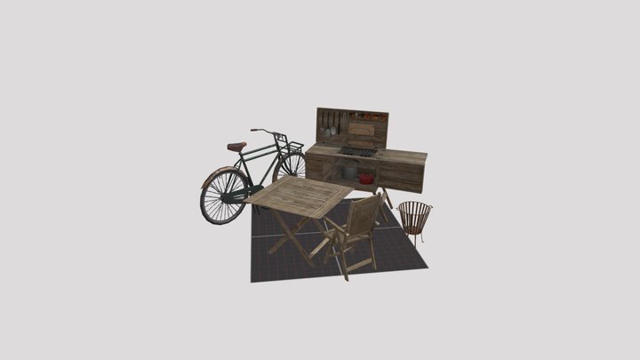 DAE 5 Finished props - Eco House 3D Model