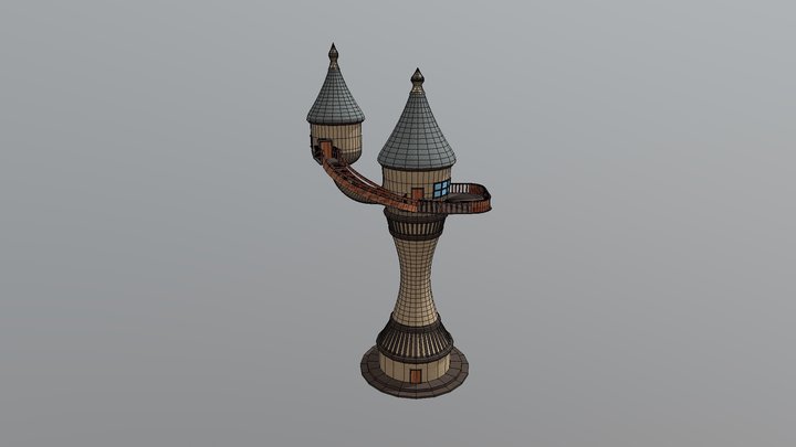 Torre branca de xadrez 3D model - Baixar Vida e Lazer no