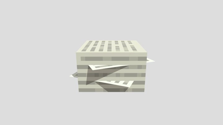 Old Stacked Paper 3D Model