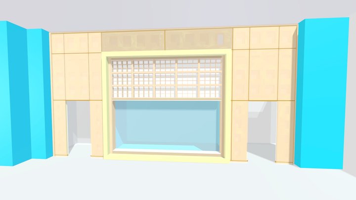 8468 - Fish Tank Wall 3D Model