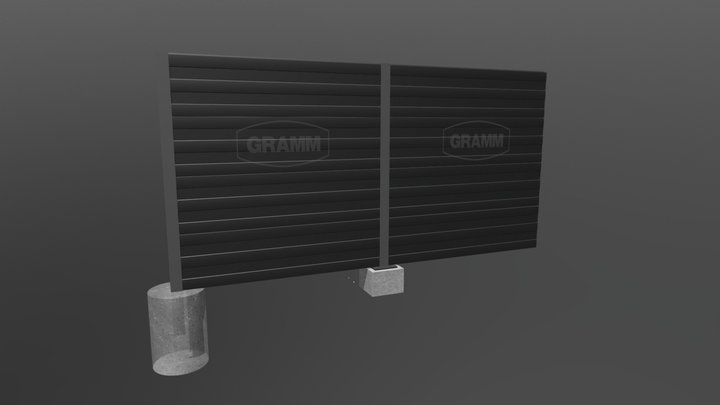 GRAMM ALUSoundBlok - Aluminium Noise Barrier 3D Model