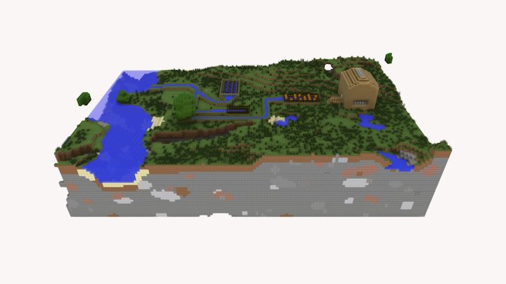 Cultural landscapes with Minecraft 01 3D Model