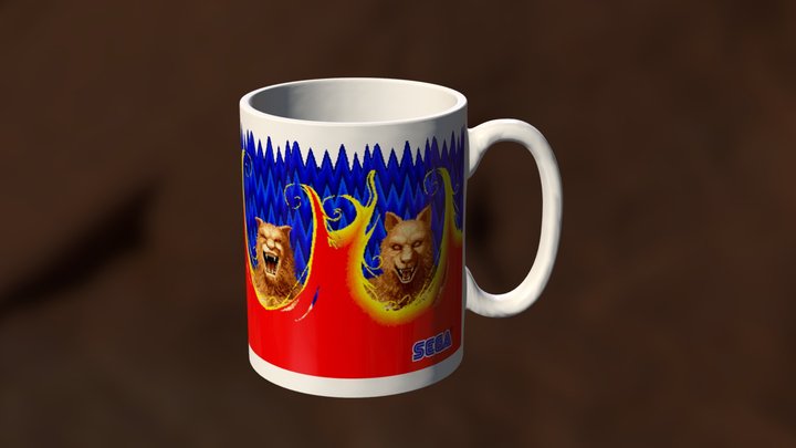 Caneca Altered beast Mega Drive 3D Model