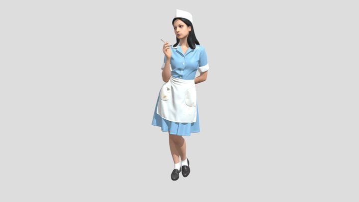 Waitress On A Break – Free 3D Model STL