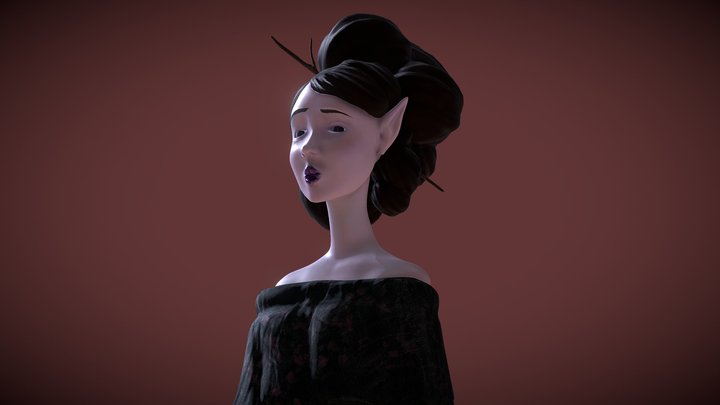 Emma the witch 3D Model