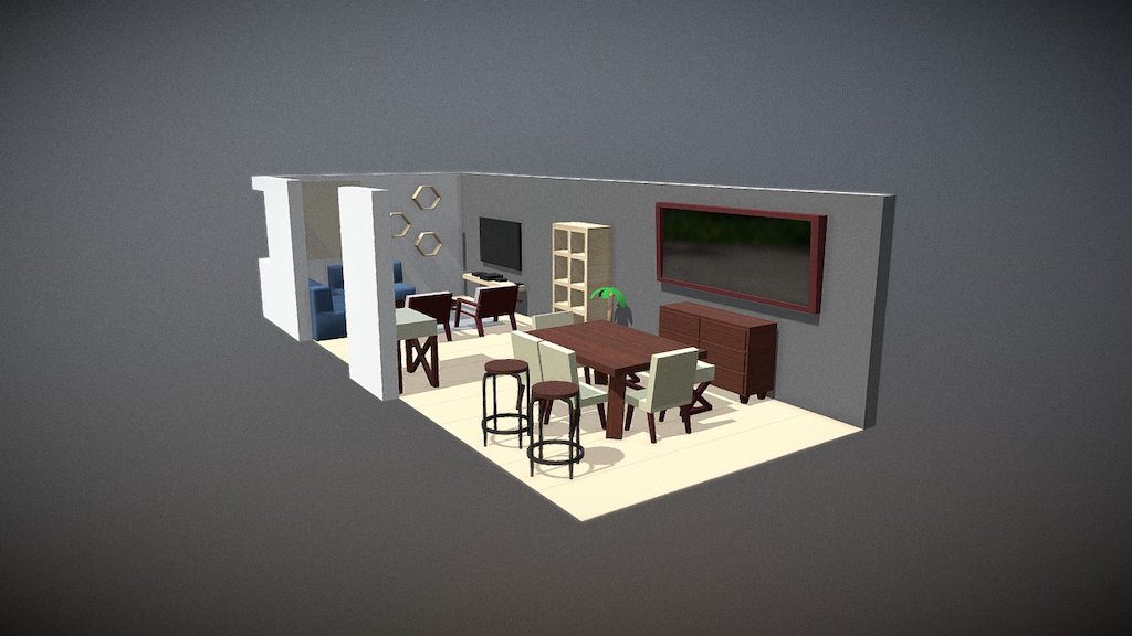 Interior Design Home Alpha - 3D model by wakkolocox [b553d57] - Sketchfab