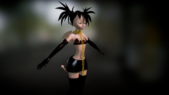 Demon girl 3D Model