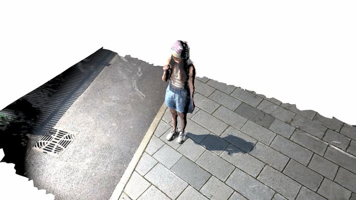 Standing Asian girl 3D Model