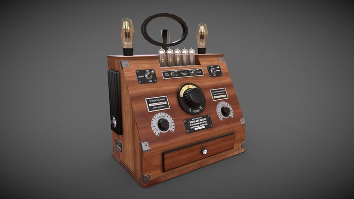 Radio Spirit of St. Louis Low Poly 3D Model