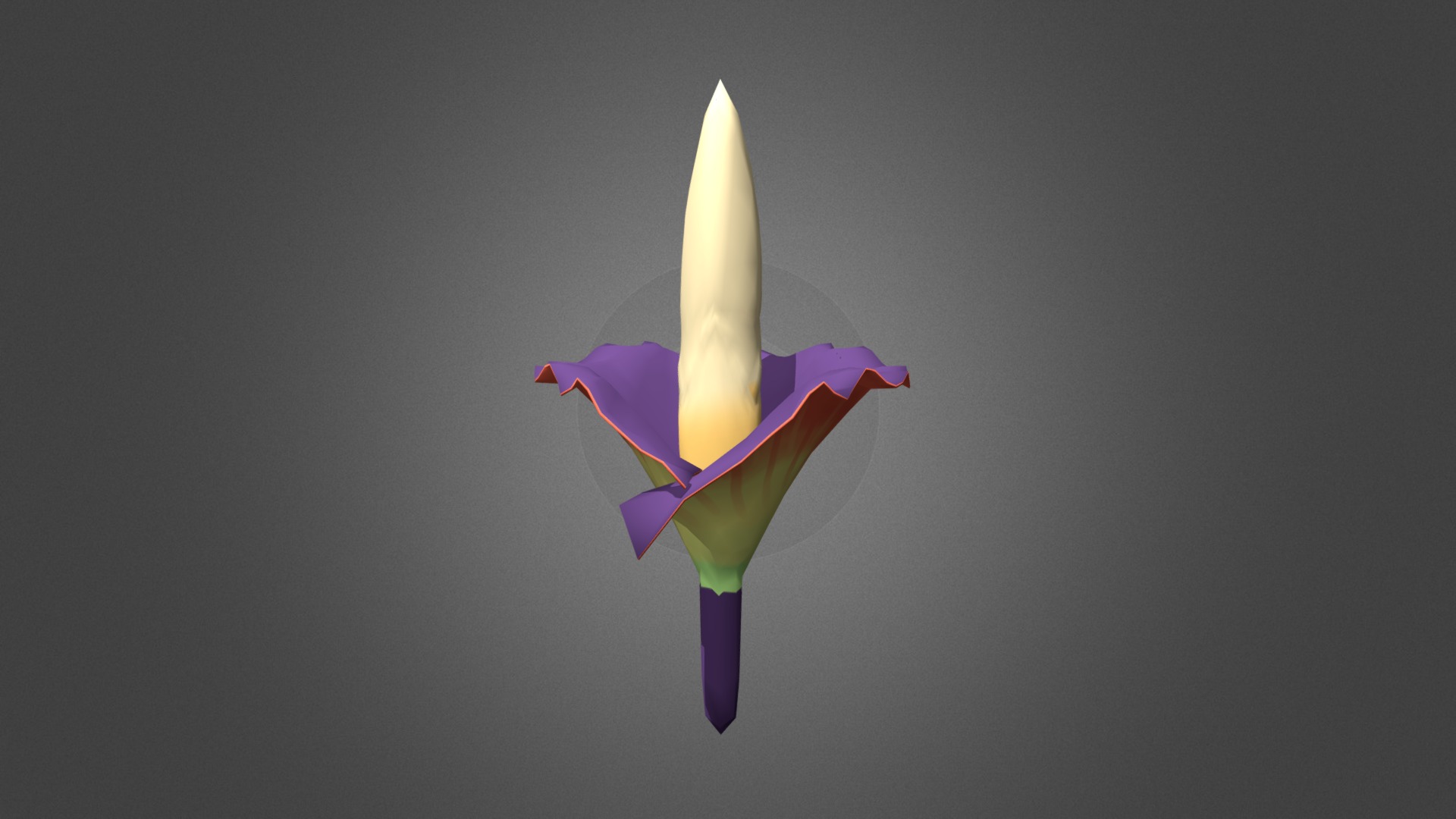 3D model Titan Arum – Amorphophallus titanum - This is a 3D model of the Titan Arum - Amorphophallus titanum. The 3D model is about a lit candle with a flame.