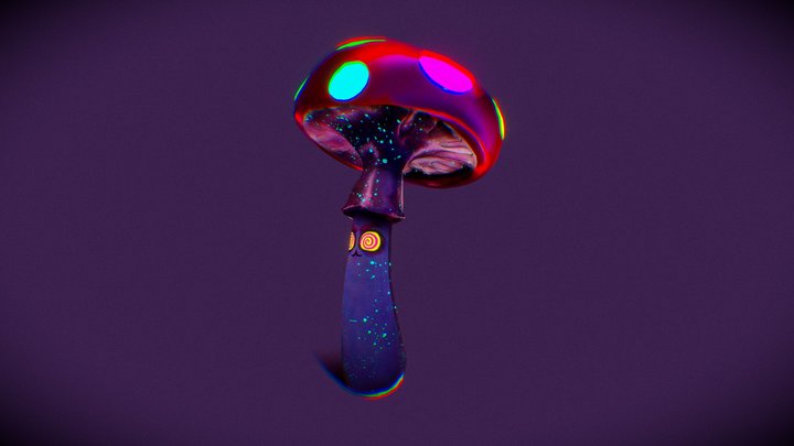 Funky Mushroom 3D Model