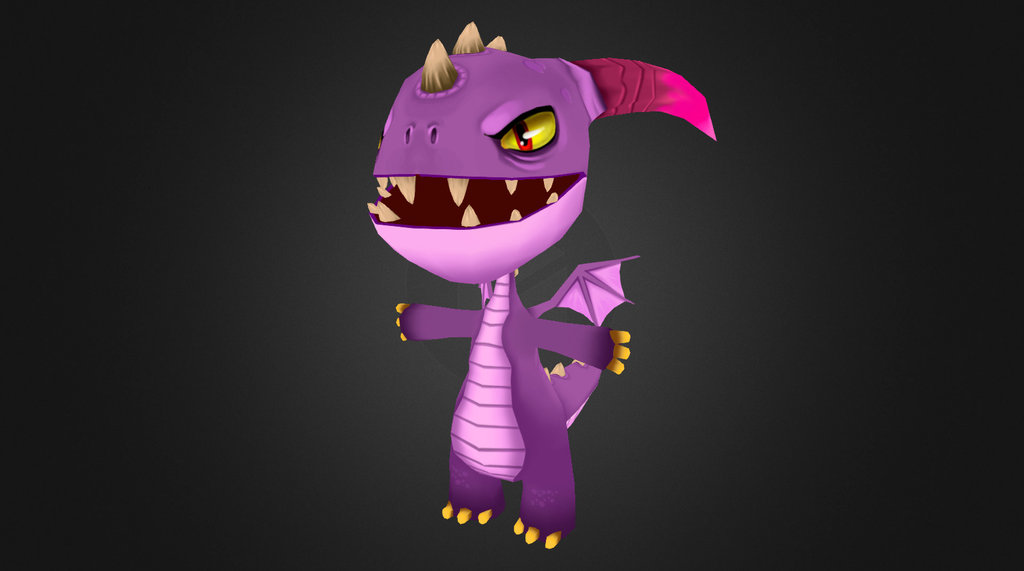 Low Poly Dragon Model — Sketchfab embed 3D viewer