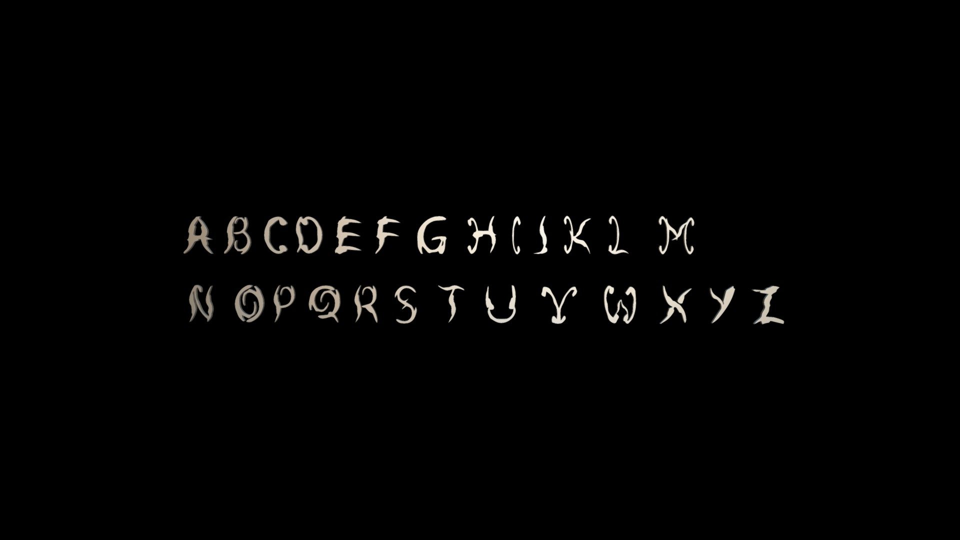 Zircus Font PLAIN upper Letters