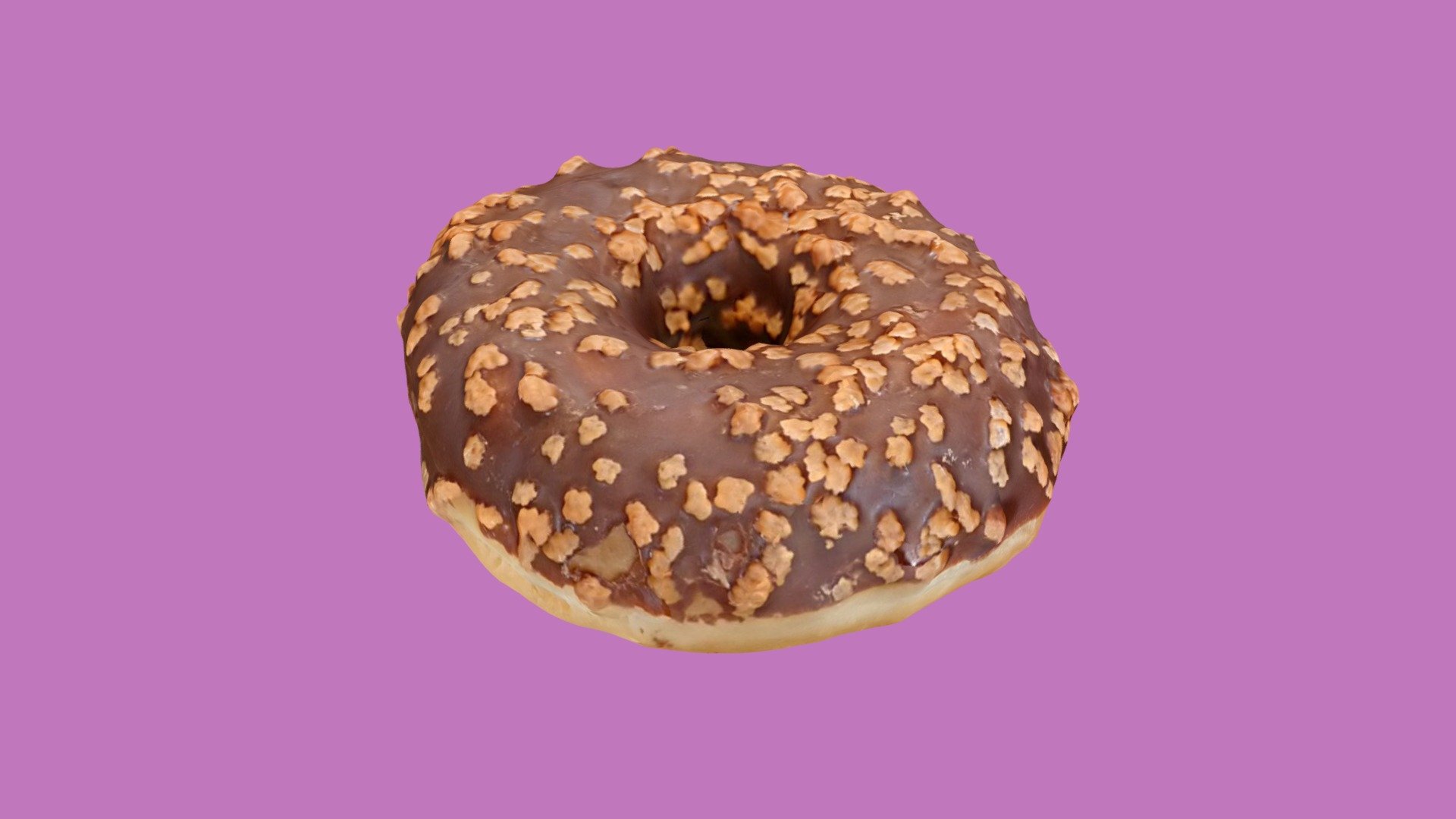 Donut covered in chocolate